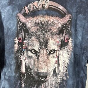 The Mountain Men's Wolf Graphic‎ T-Shirt - Blue